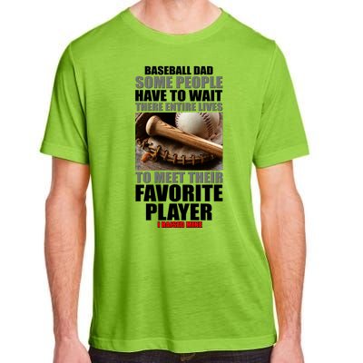 Baseball Dad Raised Favorite Player Adult ChromaSoft Performance T-Shirt