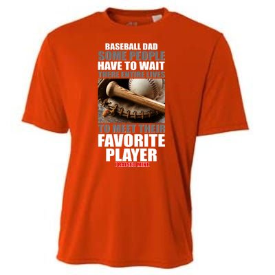 Baseball Dad Raised Favorite Player Cooling Performance Crew T-Shirt