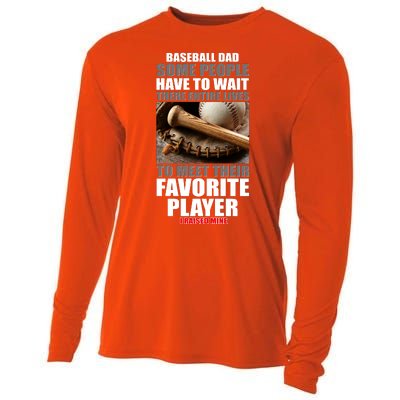 Baseball Dad Raised Favorite Player Cooling Performance Long Sleeve Crew