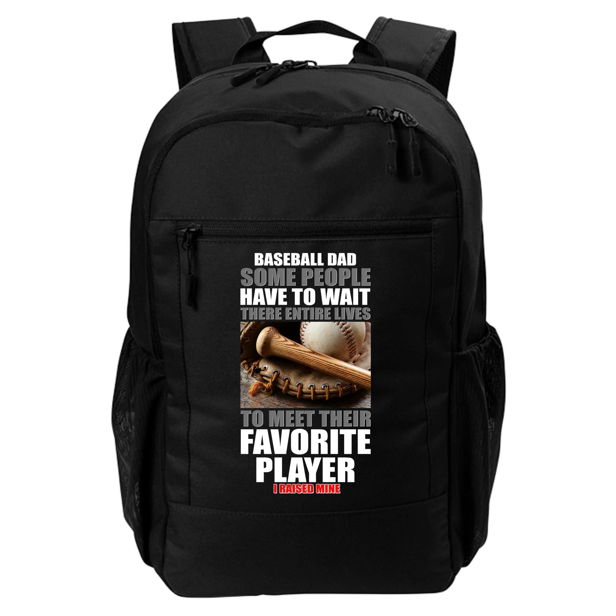 Baseball Dad Raised Favorite Player Backpack