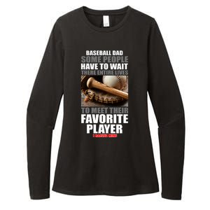 Baseball Dad Raised Favorite Player Womens CVC Long Sleeve Shirt