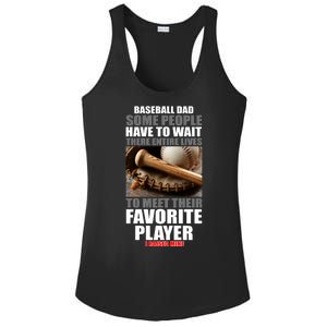 Baseball Dad Raised Favorite Player Ladies PosiCharge Competitor Racerback Tank