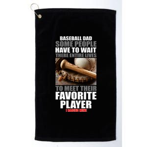 Baseball Dad Raised Favorite Player Platinum Collection Golf Towel