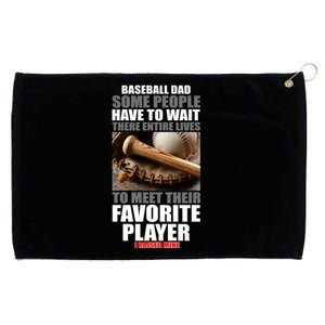 Baseball Dad Raised Favorite Player Grommeted Golf Towel