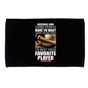 Baseball Dad Raised Favorite Player Microfiber Hand Towel