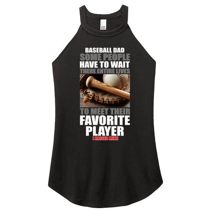 Baseball Dad Raised Favorite Player Women's Perfect Tri Rocker Tank