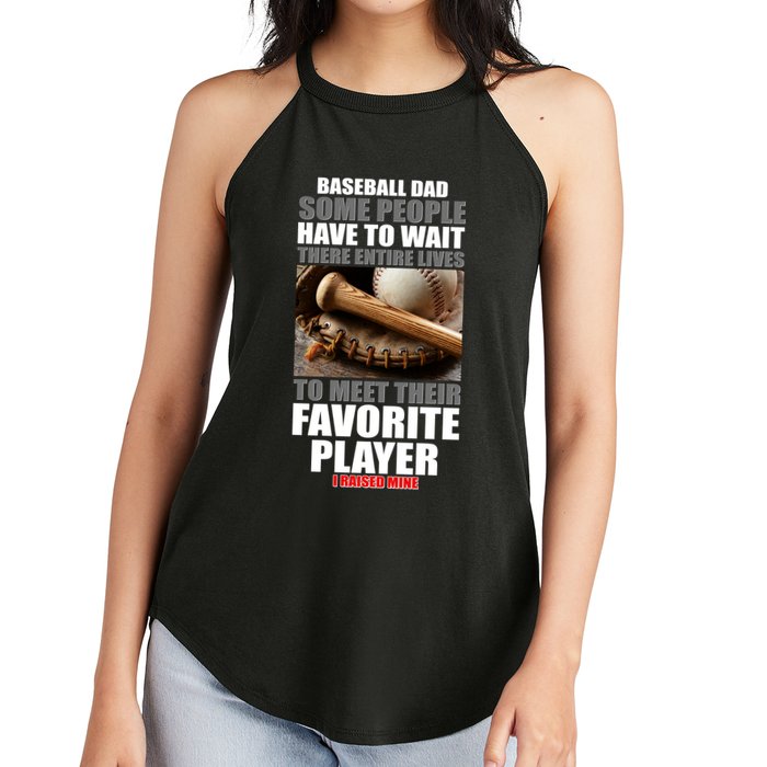 Baseball Dad Raised Favorite Player Women's Perfect Tri Rocker Tank