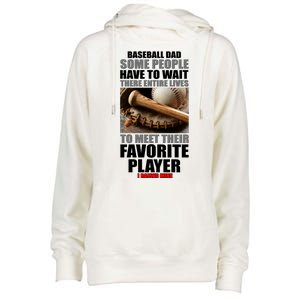 Baseball Dad Raised Favorite Player Womens Funnel Neck Pullover Hood