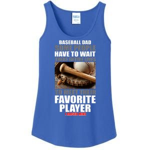 Baseball Dad Raised Favorite Player Ladies Essential Tank