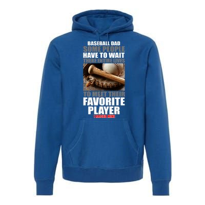 Baseball Dad Raised Favorite Player Premium Hoodie