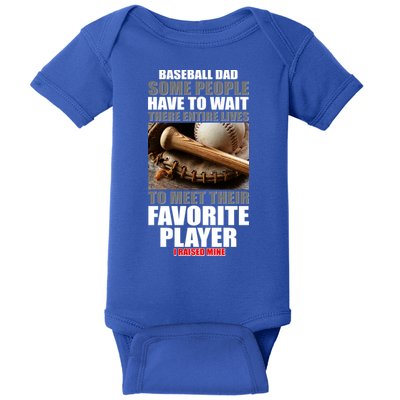 Baseball Dad Raised Favorite Player Baby Bodysuit