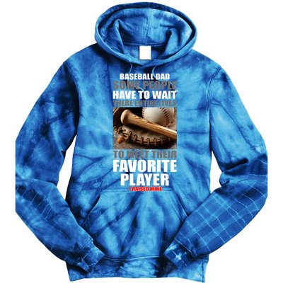 Baseball Dad Raised Favorite Player Tie Dye Hoodie