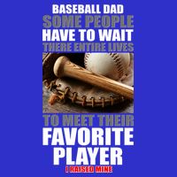 Baseball Dad Raised Favorite Player Womens T-Shirt