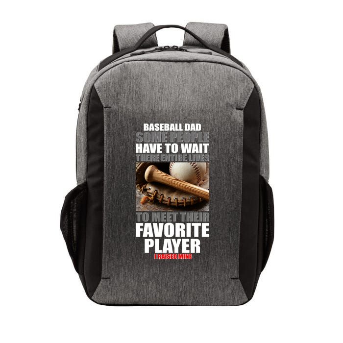 Baseball Dad Raised Favorite Player Vector Backpack