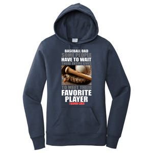 Baseball Dad Raised Favorite Player Women's Pullover Hoodie