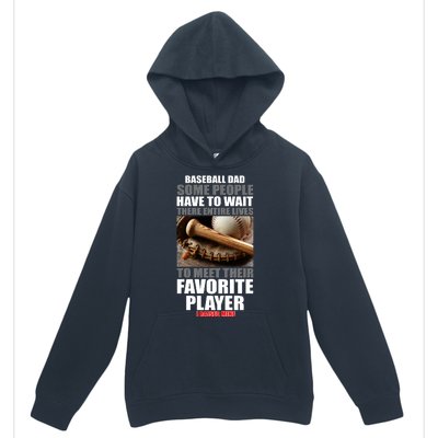 Baseball Dad Raised Favorite Player Urban Pullover Hoodie