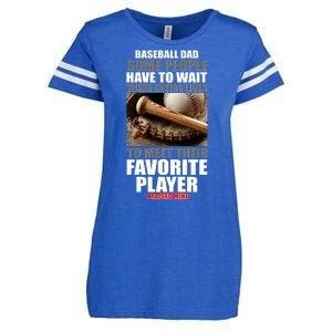 Baseball Dad Raised Favorite Player Enza Ladies Jersey Football T-Shirt