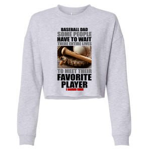 Baseball Dad Raised Favorite Player Cropped Pullover Crew