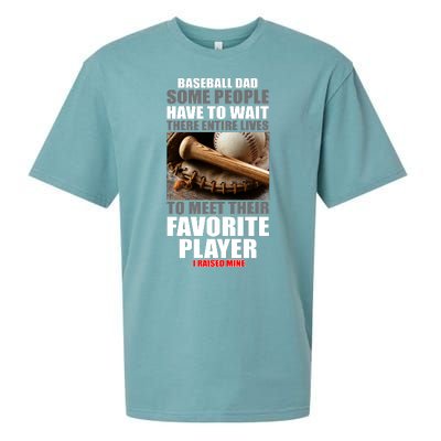 Baseball Dad Raised Favorite Player Sueded Cloud Jersey T-Shirt