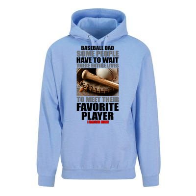 Baseball Dad Raised Favorite Player Unisex Surf Hoodie