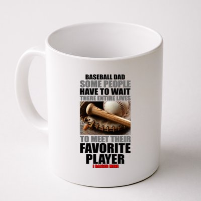 Baseball Dad Raised Favorite Player Coffee Mug