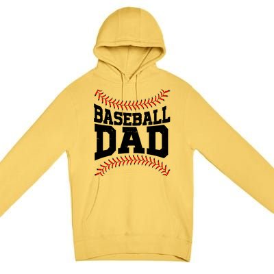 Baseball Dad Sports Fan Premium Pullover Hoodie