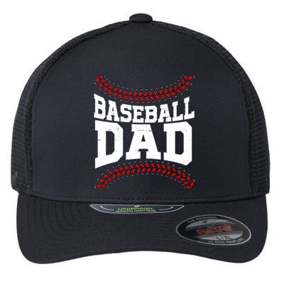 Baseball Dad Sports Fan Flexfit Unipanel Trucker Cap