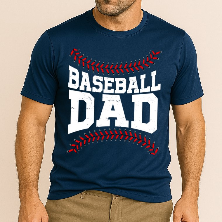 Baseball Dad Sports Fan Cooling Performance Crew T-Shirt