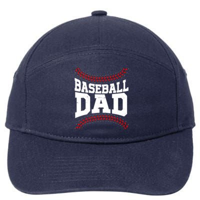 Baseball Dad Sports Fan 7-Panel Snapback Hat