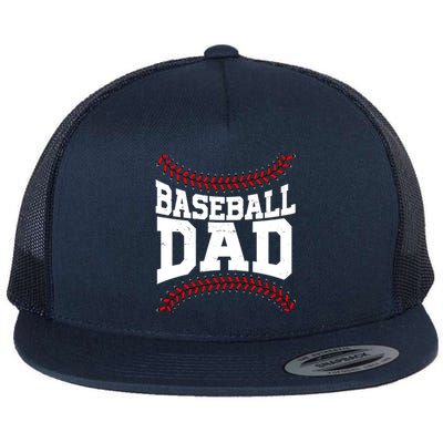 Baseball Dad Sports Fan Flat Bill Trucker Hat