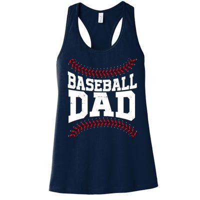 Baseball Dad Sports Fan Women's Racerback Tank