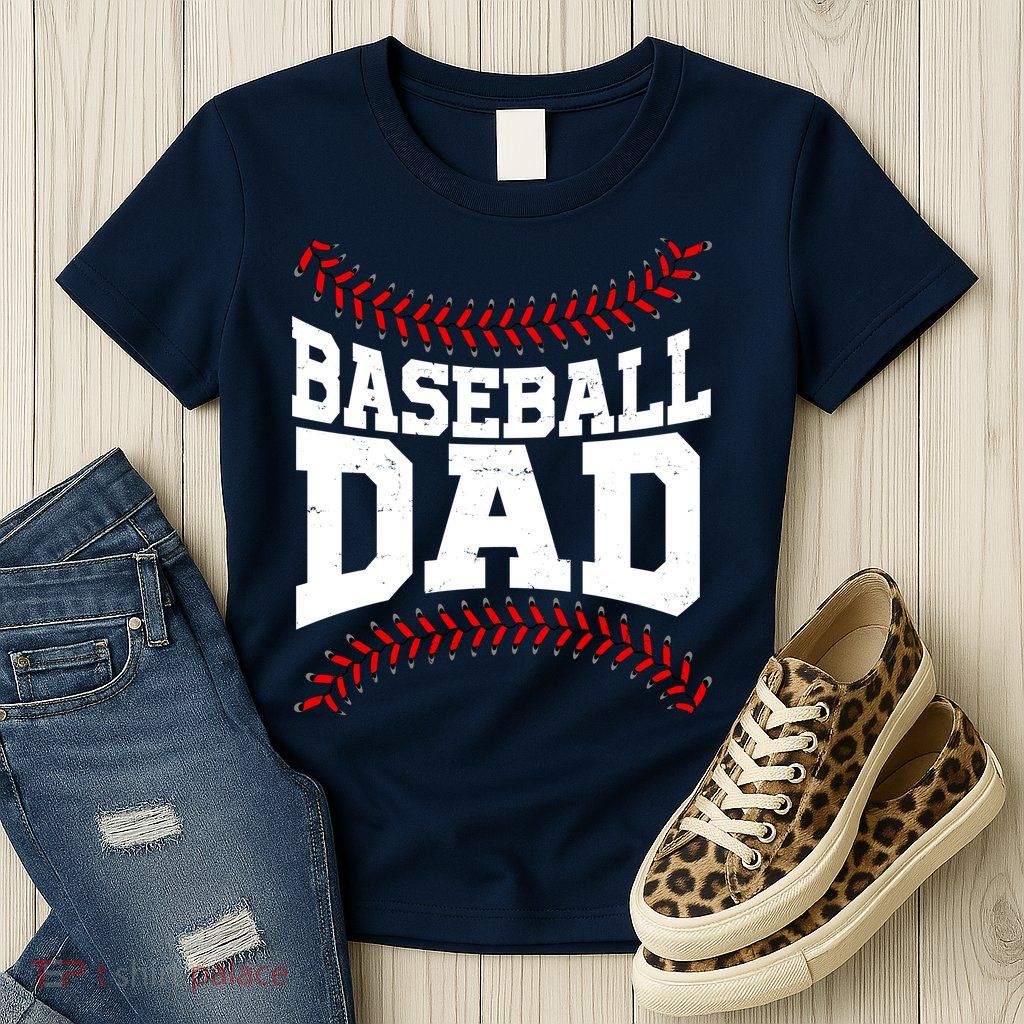 Baseball Dad Sports Fan Womens T-Shirt