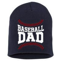 Baseball Dad Sports Fan Short Acrylic Beanie