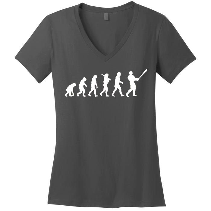 Baseball Evolution Women's V-Neck T-Shirt