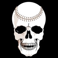 Baseball Face Skeleton Skull Cooling Performance Crew T-Shirt