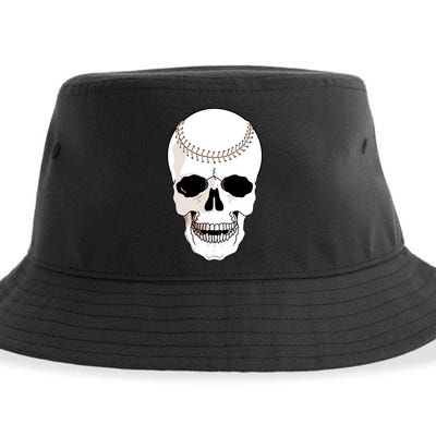 Baseball Face Skeleton Skull Sustainable Bucket Hat