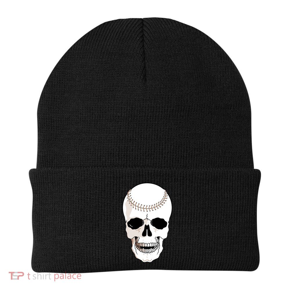 Baseball Face Skeleton Skull Knit Cap Winter Beanie