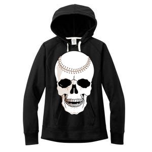 Baseball Face Skeleton Skull Women's Fleece Hoodie