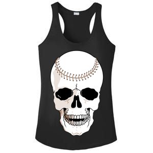 Baseball Face Skeleton Skull Ladies PosiCharge Competitor Racerback Tank