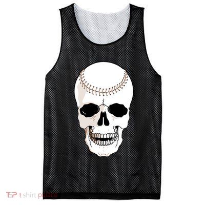 Baseball Face Skeleton Skull Mesh Reversible Basketball Jersey Tank