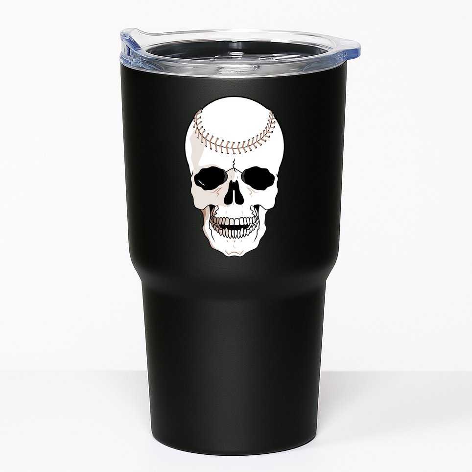 Baseball Face Skeleton Skull Tumbler