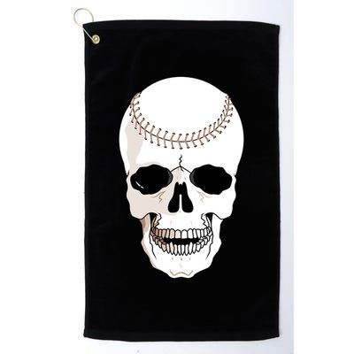 Baseball Face Skeleton Skull Golf Towel