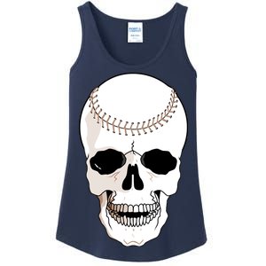 Baseball Face Skeleton Skull Ladies Essential Tank