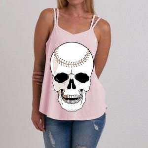 Baseball Face Skeleton Skull Women's Strappy Tank