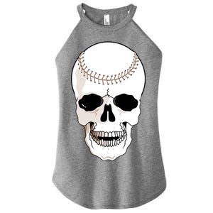 Baseball Face Skeleton Skull Women's Perfect Tri Rocker Tank