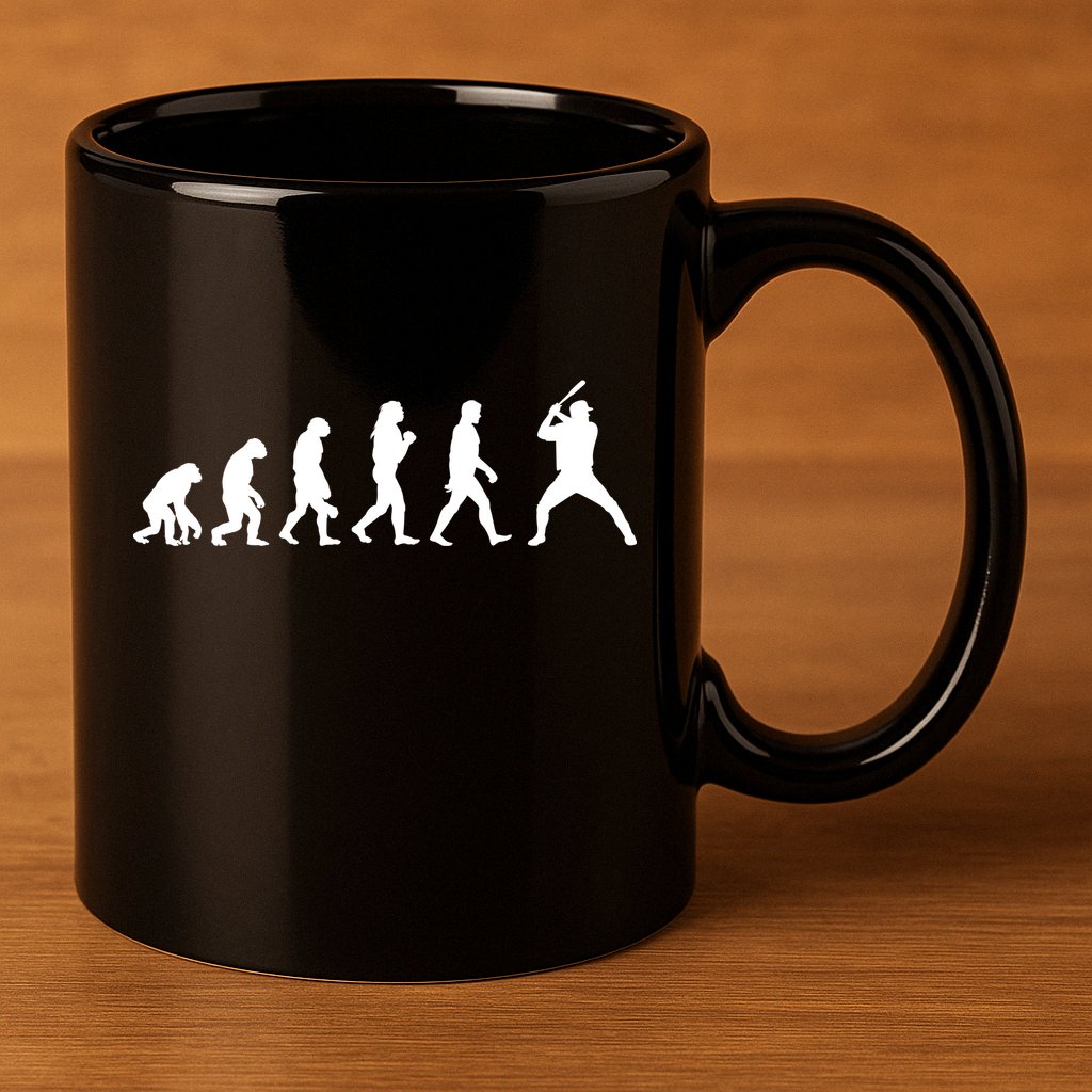 Baseball Fan Evolution  11oz C Handle Ceramic Mug