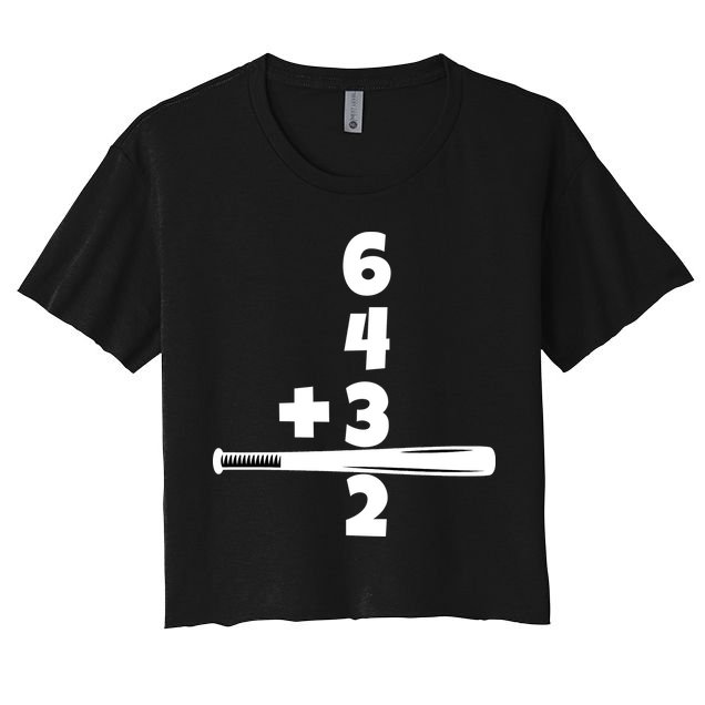 Baseball Funny Joke Women's Crop Top Tee