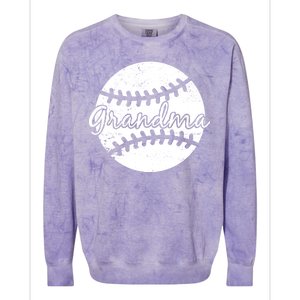 Baseball Grandma Colorblast Crewneck Sweatshirt