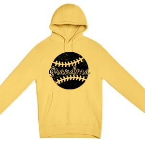 Baseball Grandma Premium Pullover Hoodie