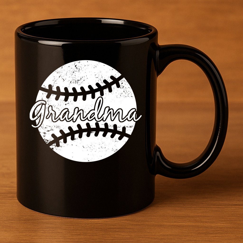 Baseball Grandma 11oz C Handle Ceramic Mug